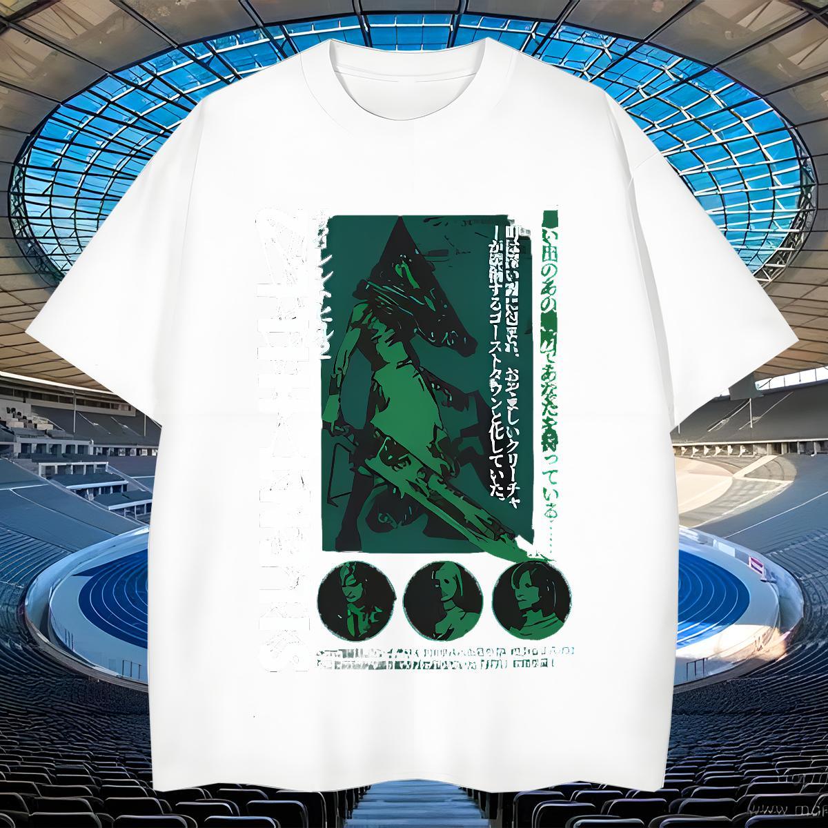 Loose Men Tees 100% Cotton 230g horse Mens T Shirts Sport Pure Cotton Plus Size Cartoon DIY Customized Clothes