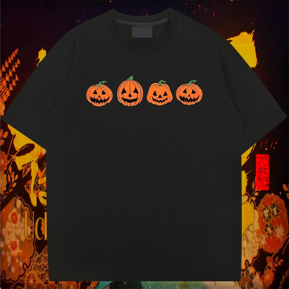 Casual New Mens T Shirts 230g Cotton halloween Hip Hop Top Tees Breathable Short Sleeve TOP Quality Men Clothes T-Shirt Oversized 3XL 4XL