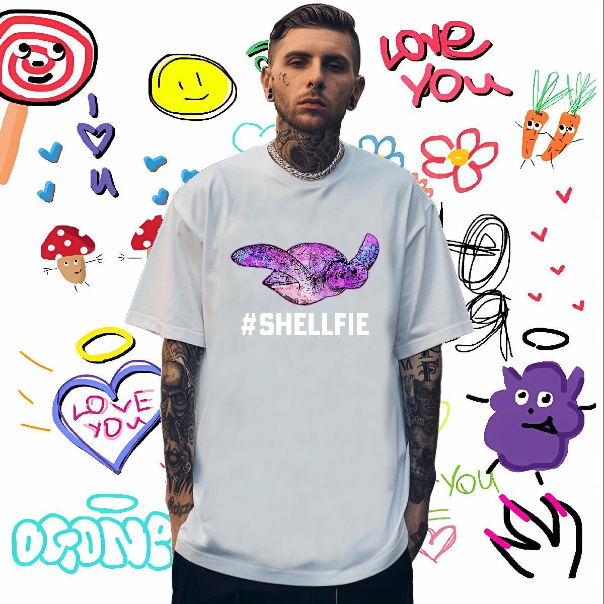 T shirt 100% Cotton 230g tortoise Outdoor Short Sleeve O-Neck DIY Logo Oversized Mens Tshirts Brand Loose Clothings