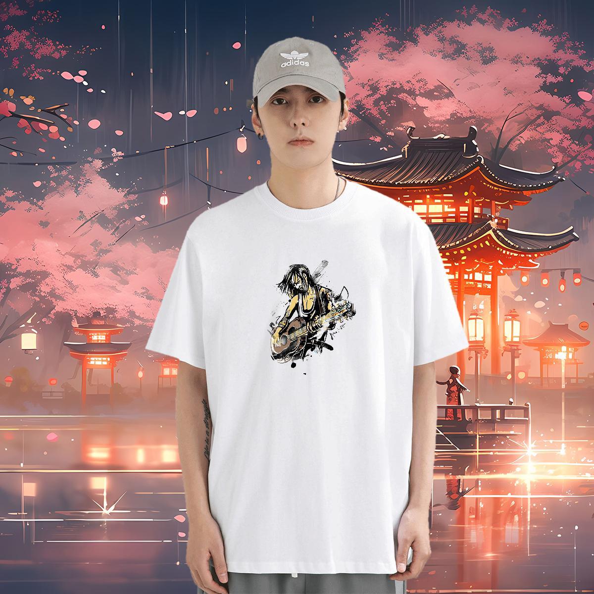 T Shirt For Man 230g Cotton portrait Casual Daily Wear Round Neck Short Sleeve Custom Print Oversized Tshirts Brand Cool Tops