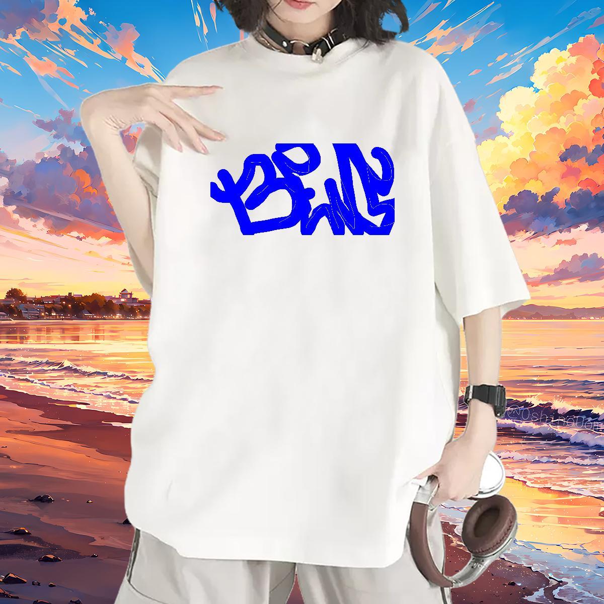 5A Unisex Tshirts 230g Cotton letter High Street Hip Hop T-Shirts for Women O-Neck Short Sleeve Custom Print Plus Size Tee Shirt