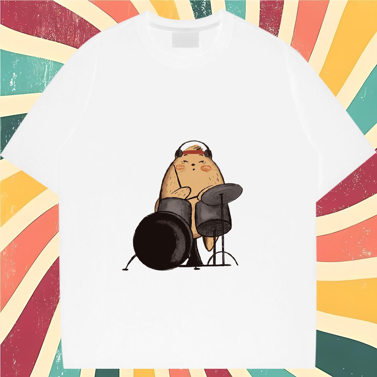 Popular T shirt Short Sleeve O-Neck Couples T Shirts White Plus Size mouse Summer Casual 230g 100% Cotton DIY Wear