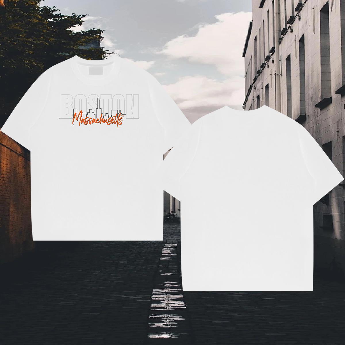 High Quality Men Tees 100% Cotton 230g Street wear Hip Hop letter DIY Printed O Neck Short Sleeves Stylist Man T Shirts Clothes