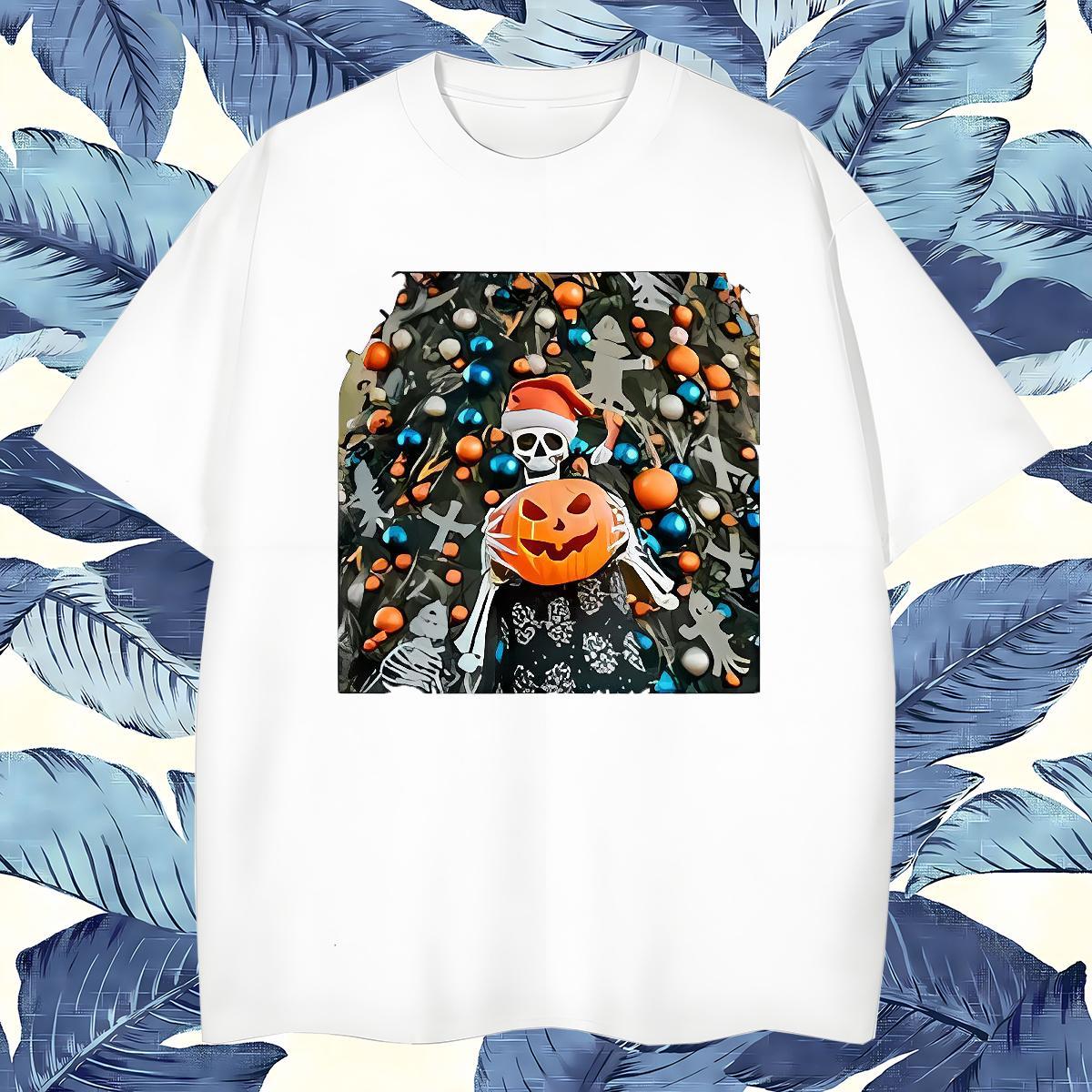 Comfortable Men Tops Tees 230g 100% Cotton pumpkin T shirt Street Wear Round Neck Short Sleeve Custom Anime Fashion New Tees Shirts