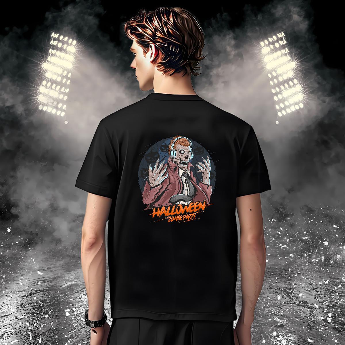 Man T Shirts 100% Cotton 230g monster Street wear Hip Hop Breathable Short Sleeve Oversized 4XL Tshirts DIY Loose Fit Tops Tees