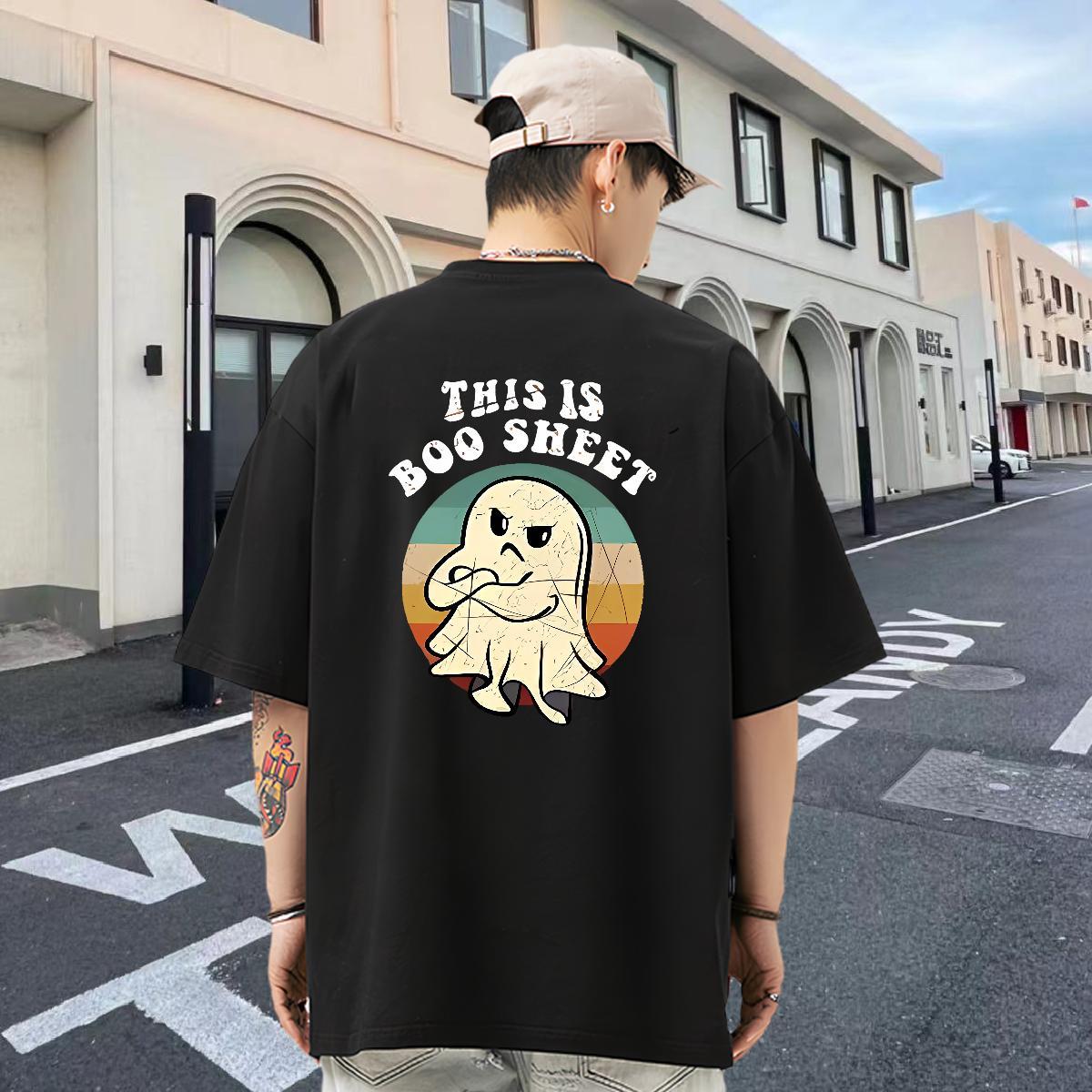 Stylist T Shirt For Man 230g Cotton halloween Anime Printing Street Wear Breathable Short Sleeve Popular Men Clothes T-Shirt Custom Print Plus Size