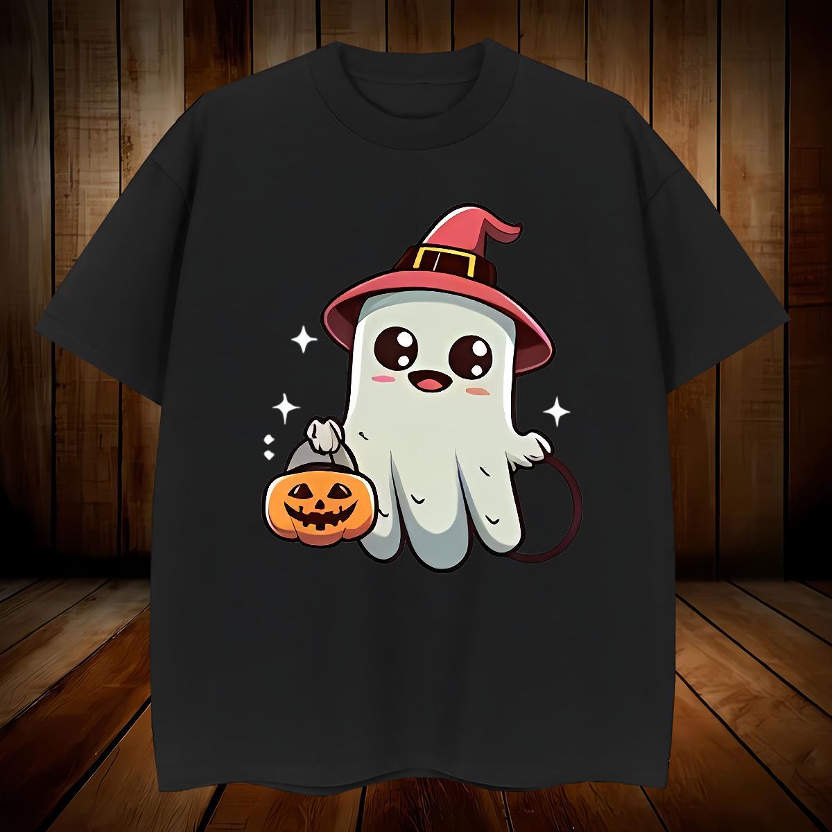 Unisex Mens Tshirts 230g Pure Cotton halloween T-Shirts Sport Breathable Crew Neck Anime Print Casual New Tops Tees