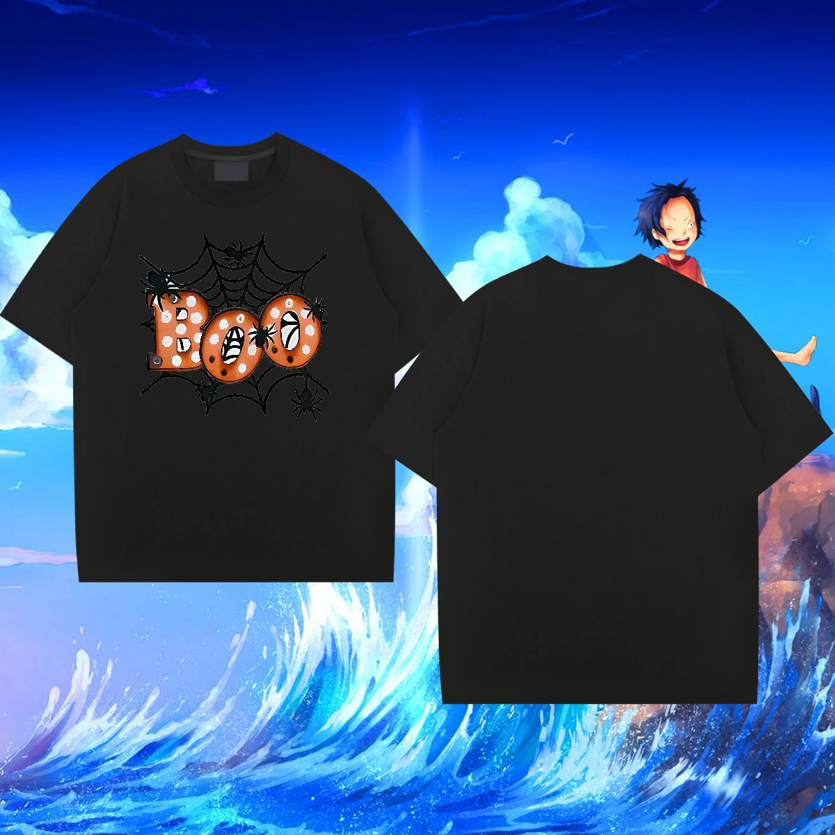 2024 DIY T shirt 230g Pure Cotton spider web Hip Hop Tees Shirts O Neck Short Sleeves Loose Men Tshirts Custom Big Size