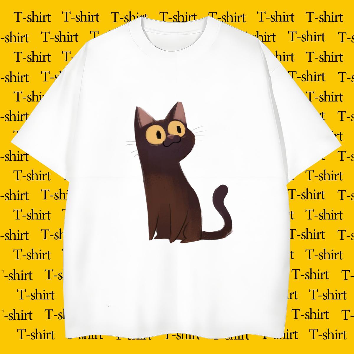 Men T Shirts 100% Cotton 230g cute Casual Breathable Short Sleeve Oversized Couples T Shirts 2024 Summer TOP Quality Clothings