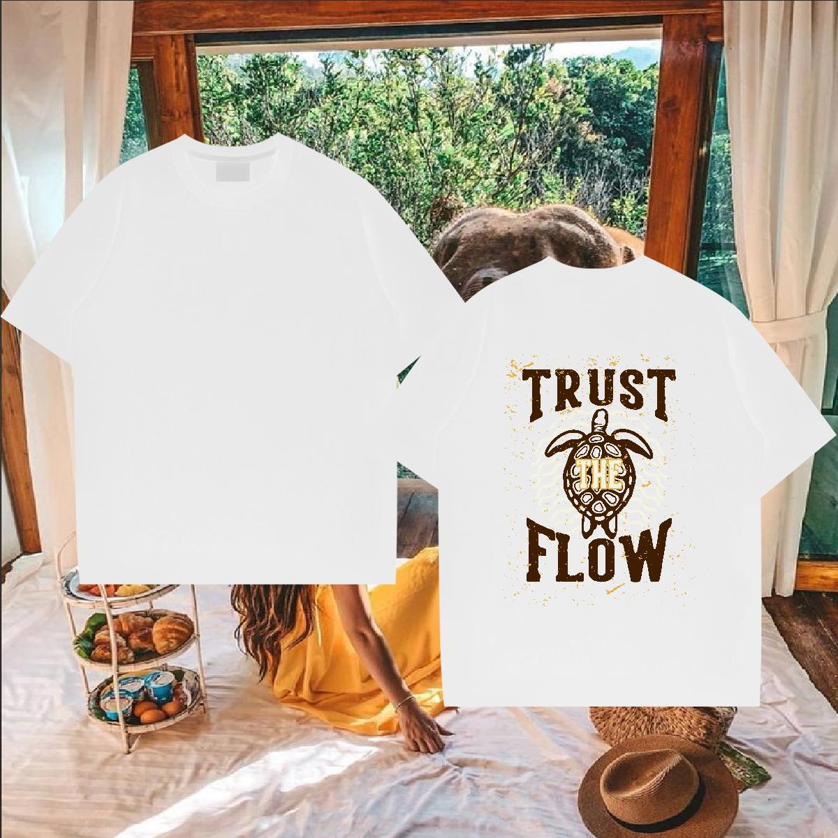 Fashion Men T Shirts 230g Pure Cotton Home Outdoor Clothings Crew Neck Breathable Unisex Couples T Shirts Custom Cartoon