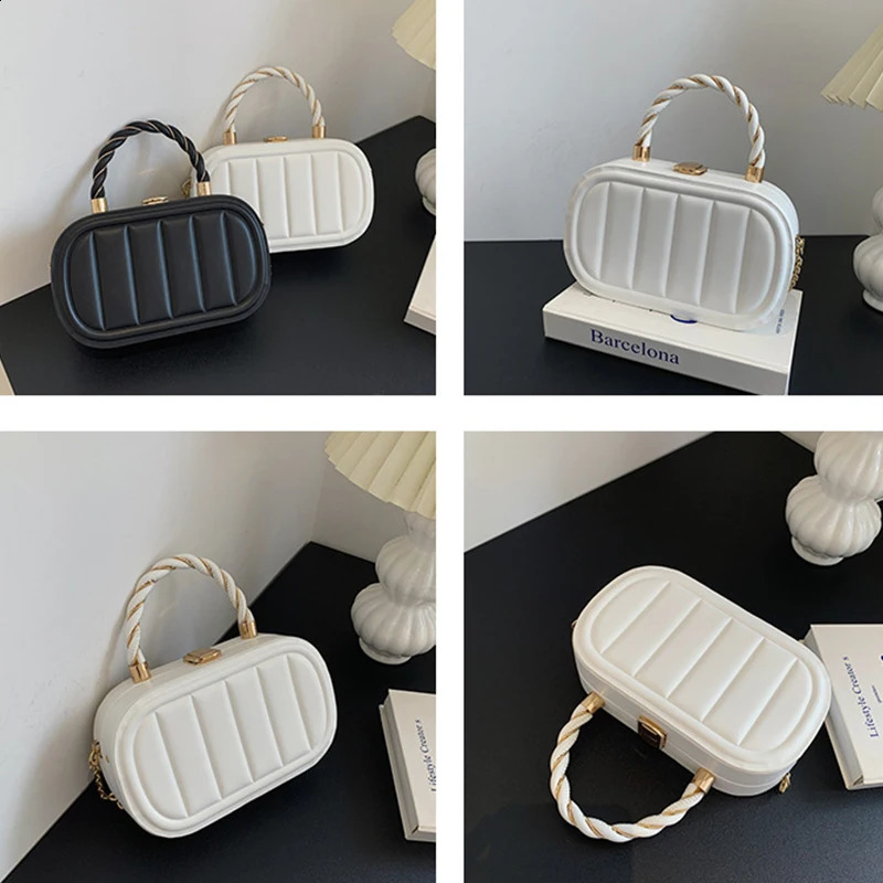 Womens chain luggage fashion handbag shoulder bag cross body small square fashionable simple outdoor 240805