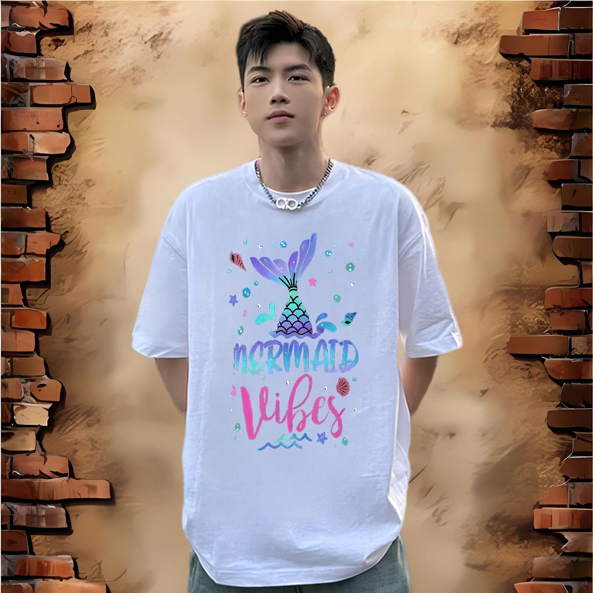 Factory Direct T Shirts Men 230g Pure Cotton Casual Tops Short Sleeve Soft Unisex Tshirts Plus Size Cartoon