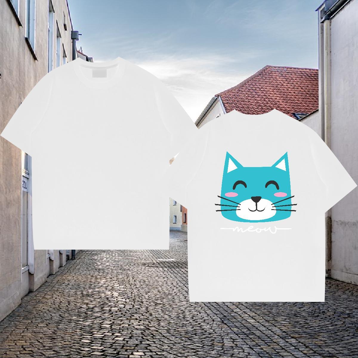 New Arrival T Shirt For Man 230g Pure Cotton cute Casual Beach Tees Breathable Short Sleeve High Quality Couples T Shirts DIY Anime