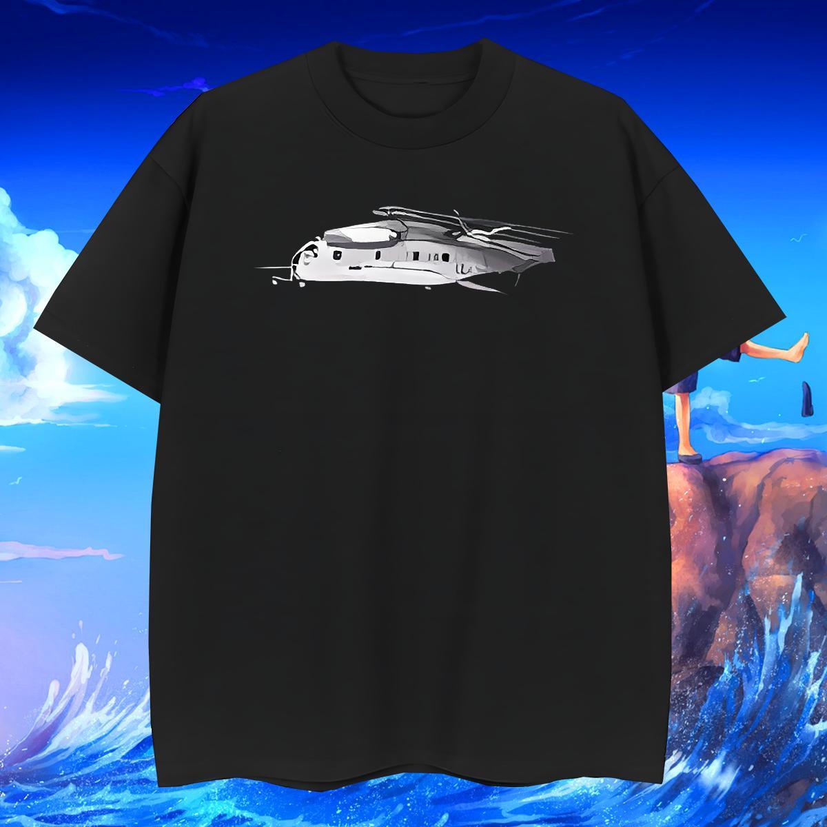 Soft Tshirts 230g 100% Cotton Sport plane Cartoon Printing L-4XL Crew Neck Breathable Fashion Design T shirt Tops Tees