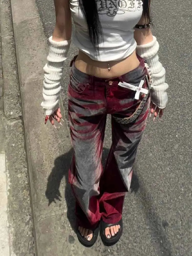 Trendy Street Straight Wide Leg Pants Fashion High Street Baggy Jeans Harajuku Style Hip Hop Y2k Trousers Y2k Pants Streetwear 240806