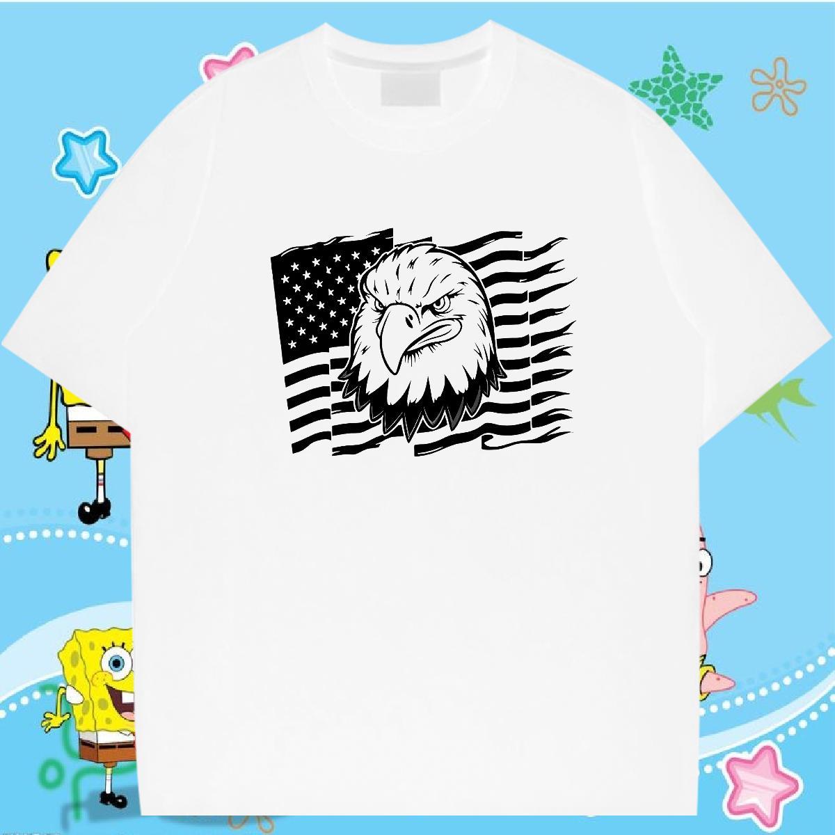 DIY Customized T Shirt For Man 230g 100% Cotton Owl Daily Wear Tshirts Round Neck Short Sleeve Classic Mens Tshirts Custom Cartoon
