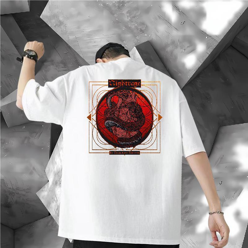 2024 T-Shirts for Men 100% Cotton 230g snake Spring Summer Polos Breathable Short Sleeve Soft Men Tees DIY Printed