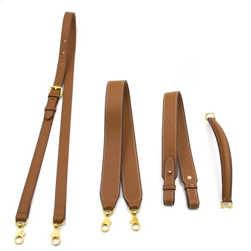 High Quality Genuine Leather Shoulder Bag Strap DIY Solid Color Cross Body Adjustable Belt Replacement Accessories 240805
