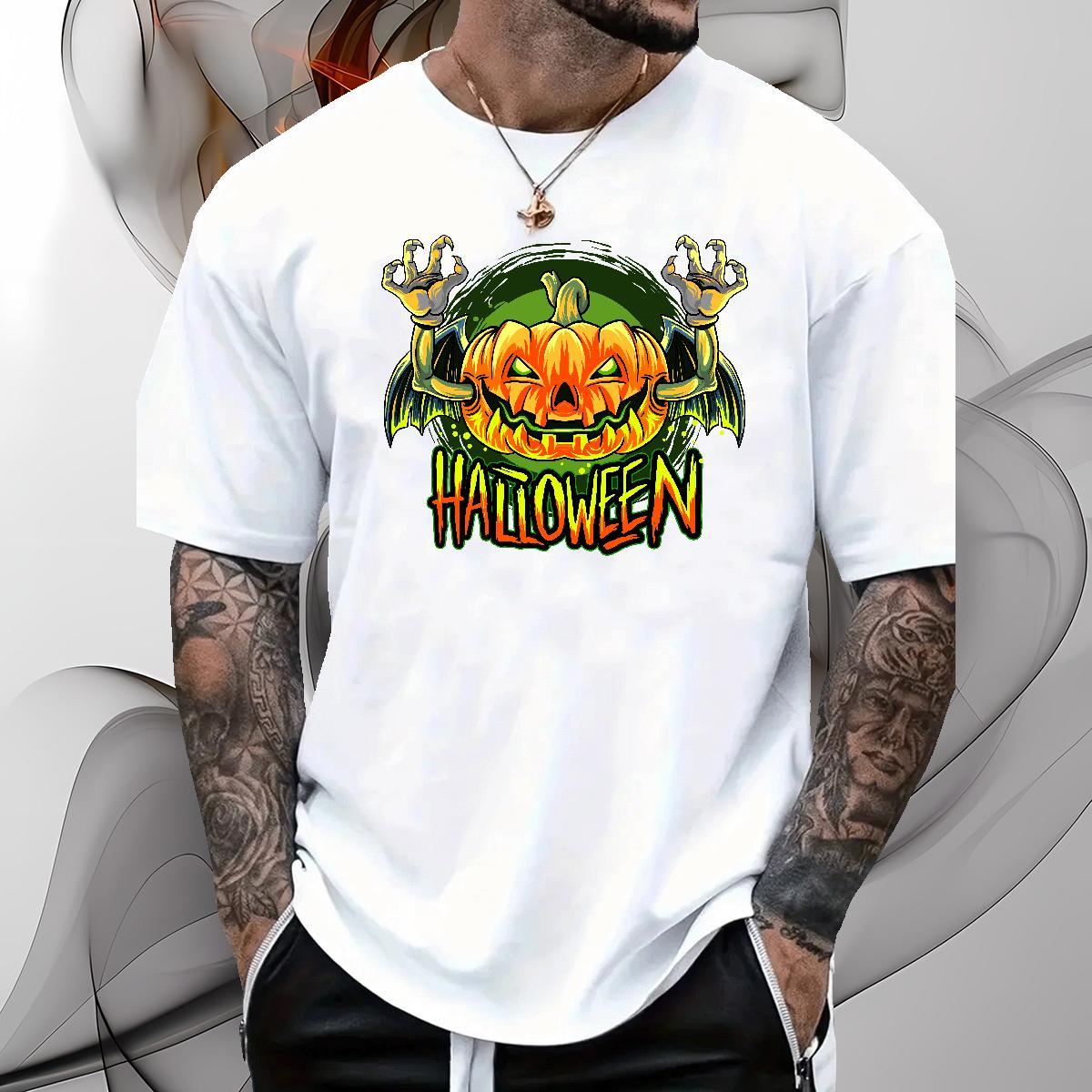New Arrival T-Shirts for Men 100% Cotton 230g pumpkin Sport Tees Shirts Breathable Short Sleeve Comfortable Men Tees Custom Anime