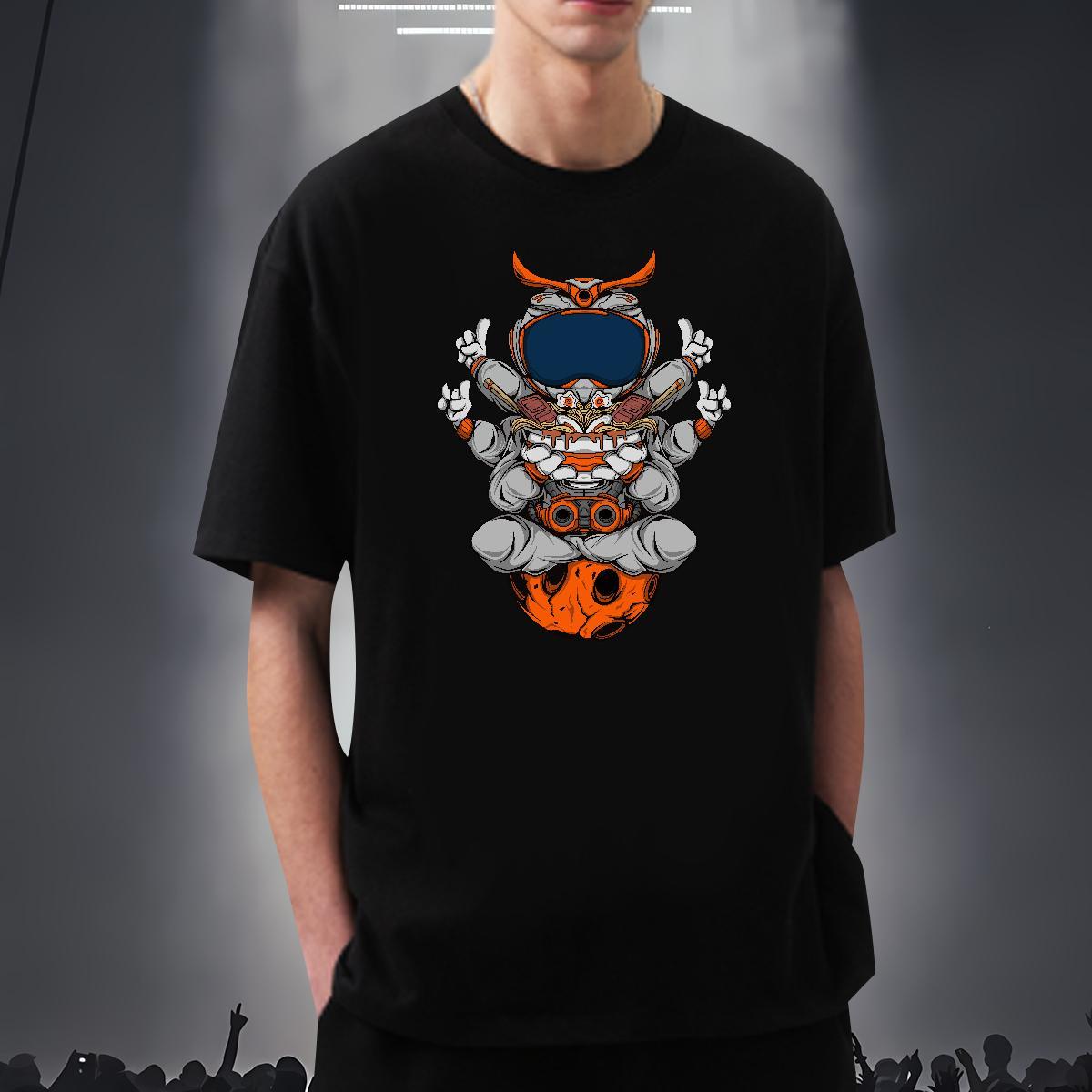 T-Shirts 230g Cotton universe Anime Printing Street Breathable Plus Size Cartoon Men Tees Brand Popular Tops