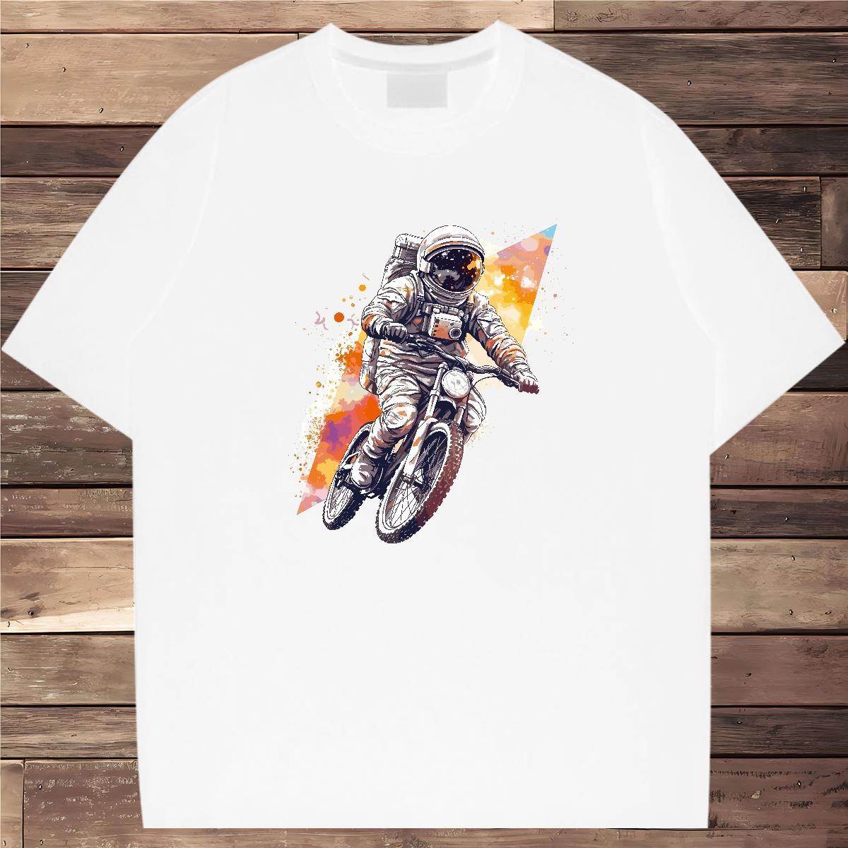 T-Shirts 230g 100% Cotton universe Daily Wear Round Neck Short Sleeve DIY Anime Mens Tshirts 2024 DIY Wholesale Top Tees