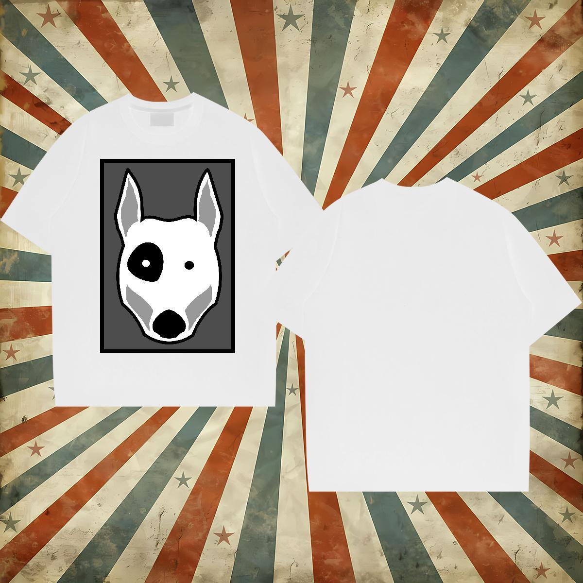 2024 New Men T Shirts 230g 100% Cotton Dog Street Wear Tees Breathable Short Sleeve Cool Design Tshirts Custom Print Oversized
