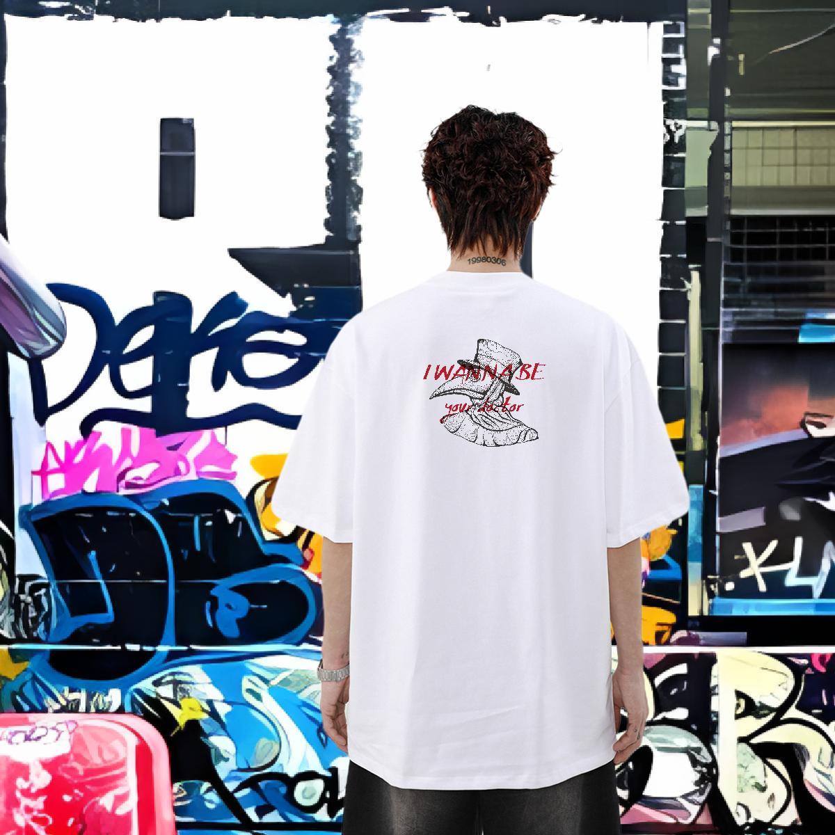 New Man T Shirts 230g 100% Cotton bird Summer Casual Clothes Round Neck Short Sleeve Unisex Couples T Shirts Plus Size Cartoon