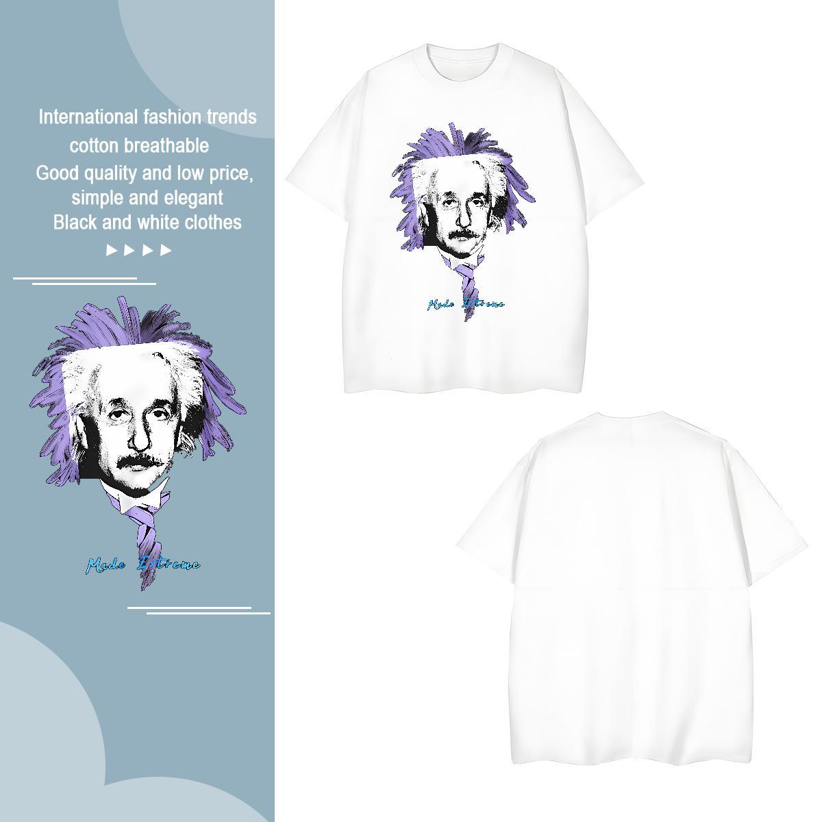 T-Shirts 230g Cotton portrait Street wear Hip Hop Breathable Short Sleeve Custom Cartoon Tshirts Fashion Designer TOP Quality Tee Shirt