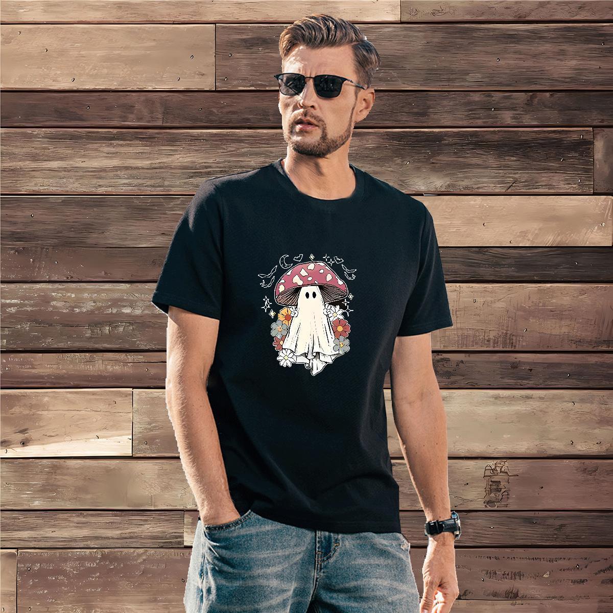 Free Shipping Tshirt for Man Woman 100% Cotton 230g monster T Shirts Men Daily Outfit Crew Neck Breathable Cartoon Print Stylist Tops Tees