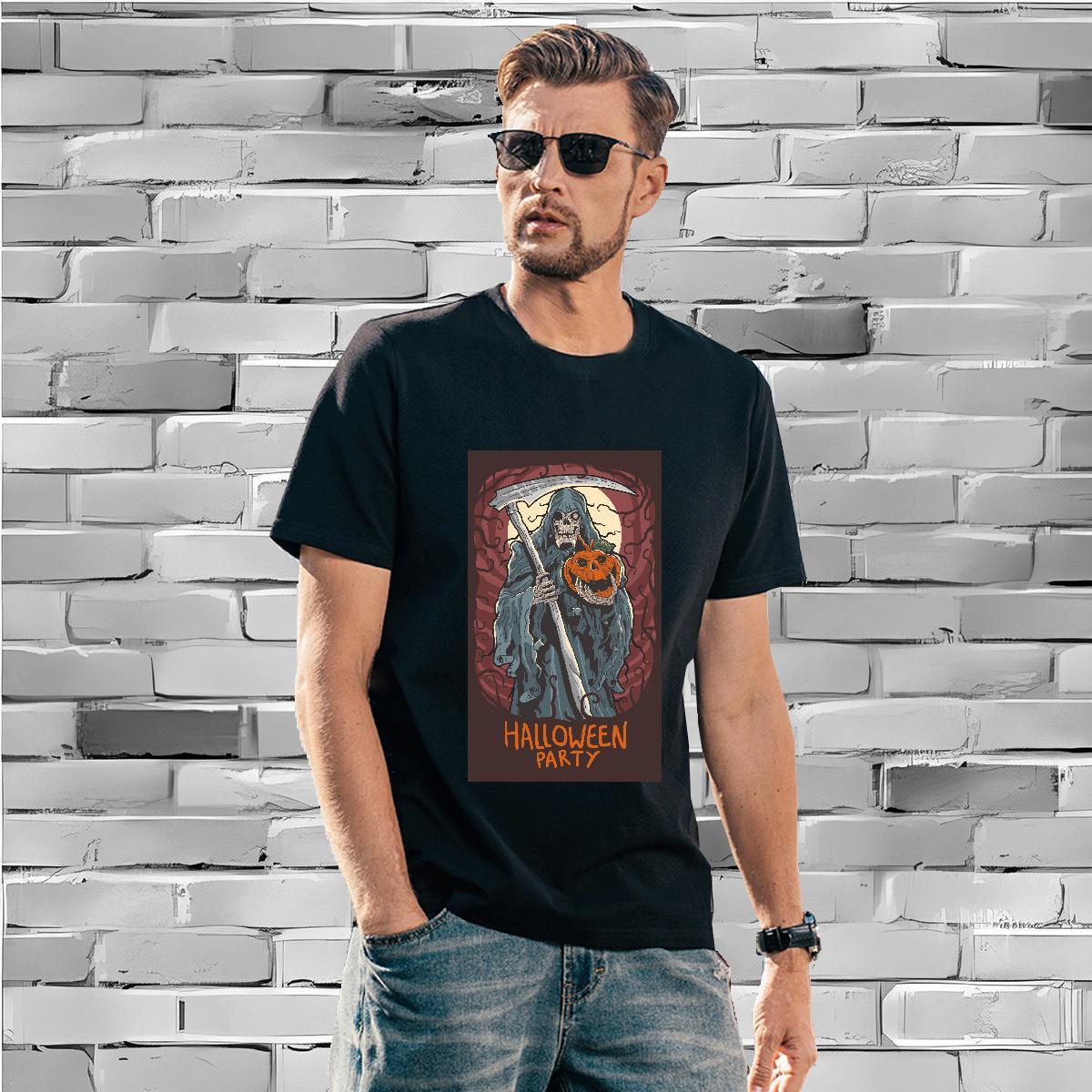 Loose Fit Tshirt for Man Woman 230g Cotton demon T-Shirts for Men Hip Hop O-Neck Short Sleeve White Plus Size DIY Tops