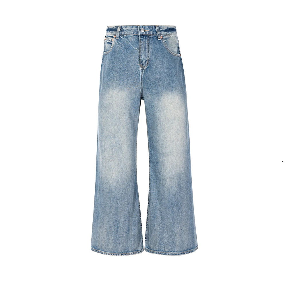 Hip Hop Branch Pattern Washed Jeans Unisex Straight Baggy Y2K Denim Trousers Vintage Blue Loose Casual Cargo Pants Oversized 240816