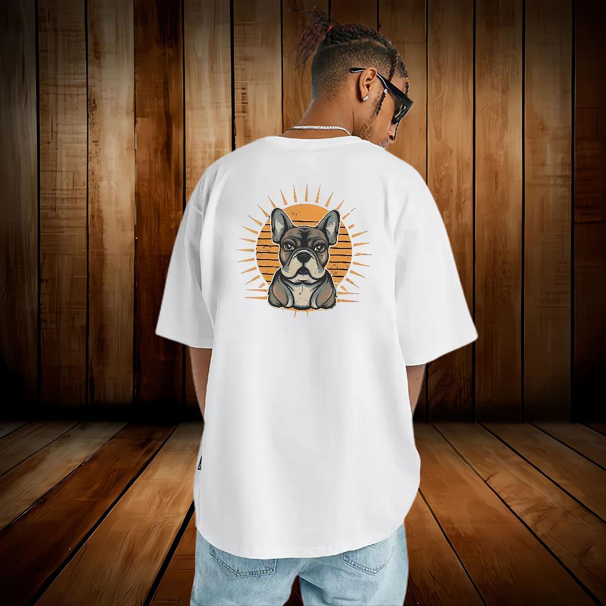 Casual New T Shirts Men 230g Cotton dog Outdoor Clothings Crew Neck Popular Mens Tshirts Custom Anime