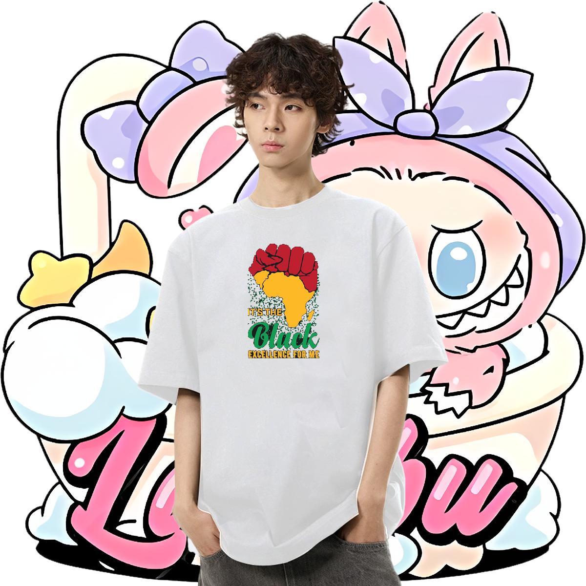 Popular Men Tshirts 230g Pure Cotton Casual Daily Wear letter Custom Print Oversized Crew Neck 2024 DIY Man T Shirts Clothes