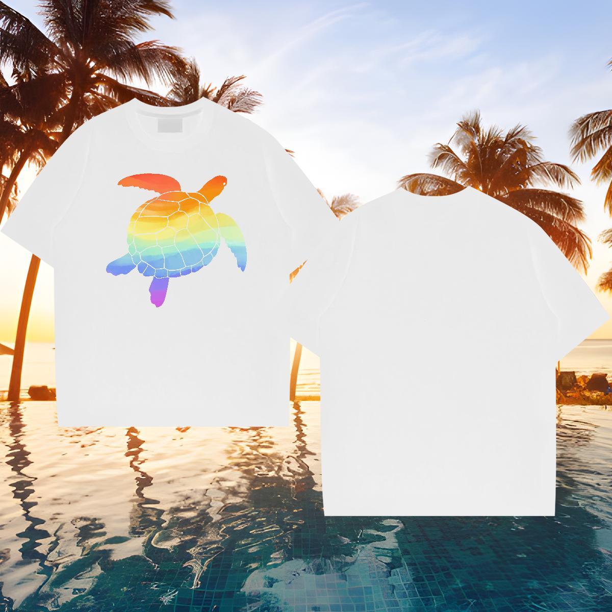 Designer Mens Tshirts 230g Cotton tortoise T Shirts Men Street Crew Neck Breathable Oversized 4XL 2024 DIY Top Tees