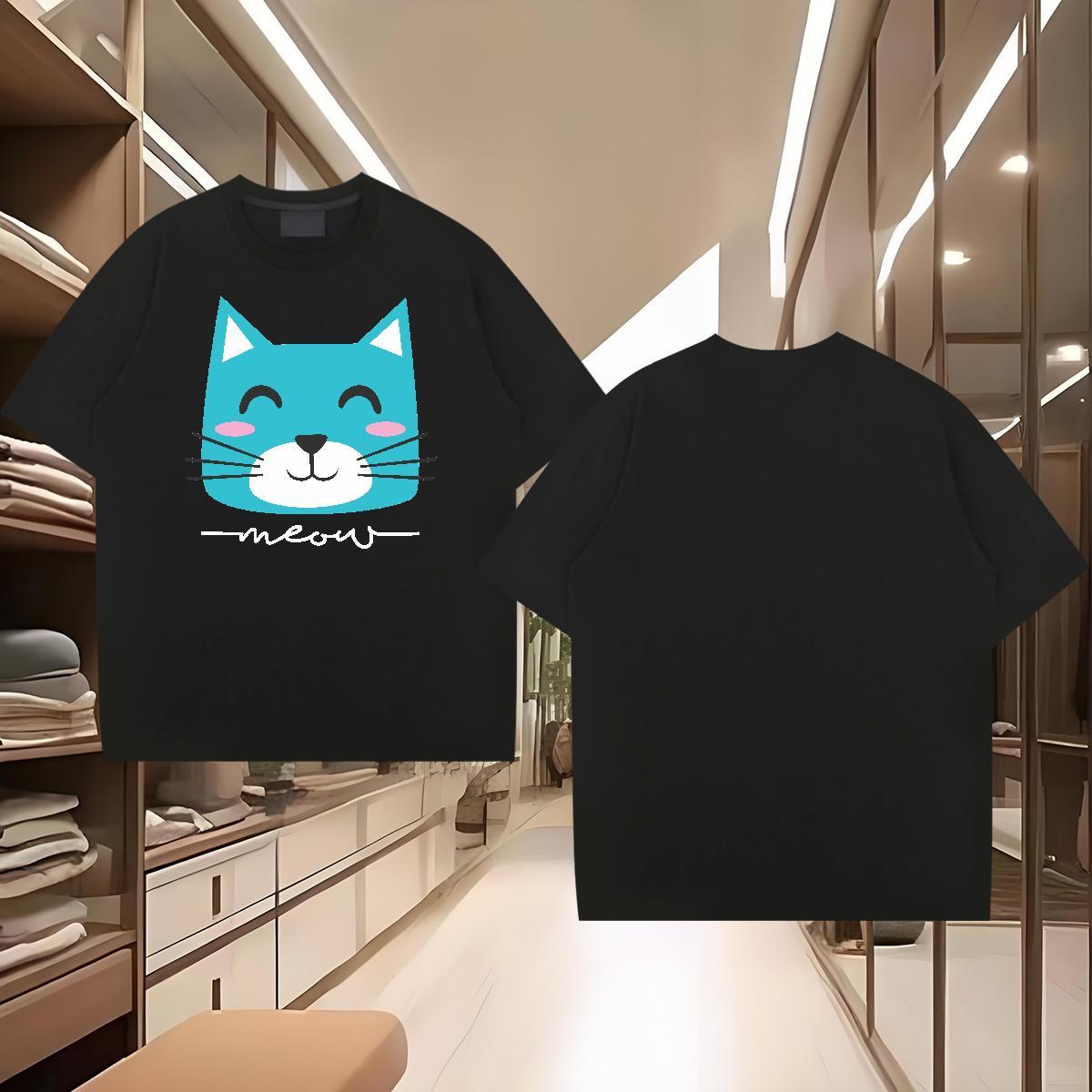 Custom T Shirts Men 230g 100% Cotton cute Casual Tees Shirts Pure Cotton Designer Men Tshirts Floral Print