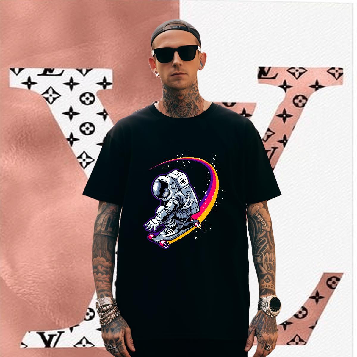 T-Shirts 230g Pure Cotton universe Daily Outfit Short Sleeve Soft Custom Printed Tshirts 2024 DIY Wholesale Tops Shirt