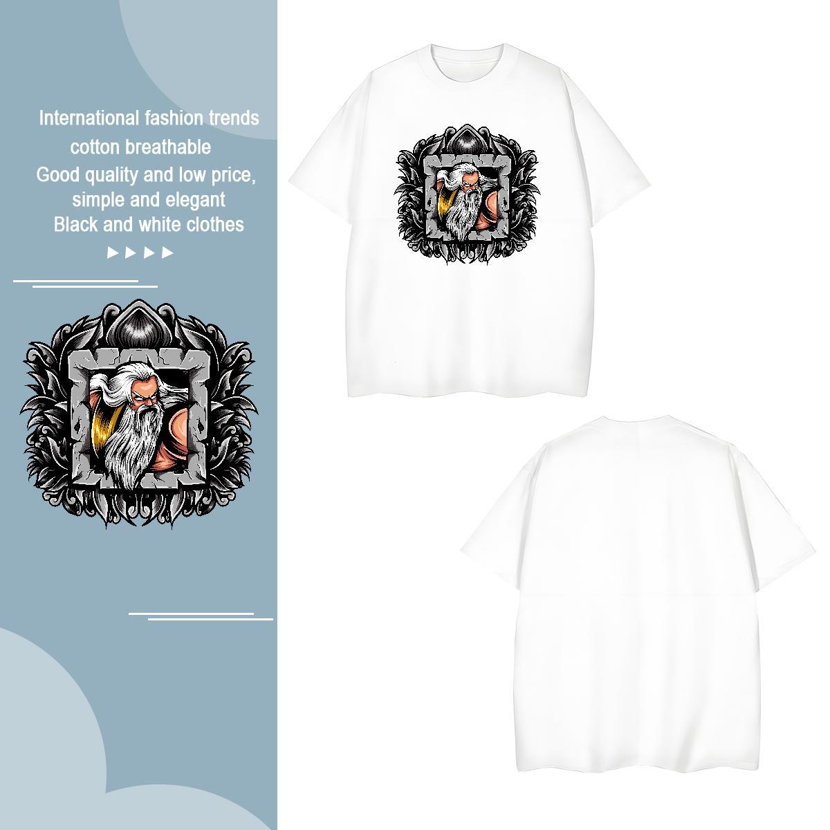 T Shirt For Man 230g Pure Cotton portrait Home Outdoor Breathable Custom Anime Men Tees Designer Fashion Soft Clothings