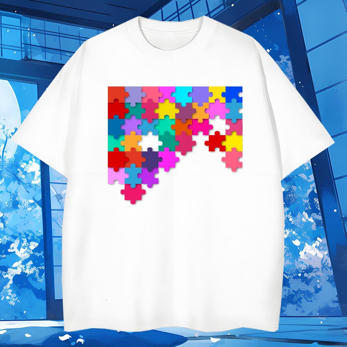 T Shirts Men 100% Cotton 230g painting Anime Printing Street Short Sleeve O-Neck Custom Cartoon Men Tshirts 2024 DIY Soft Tees Shirts