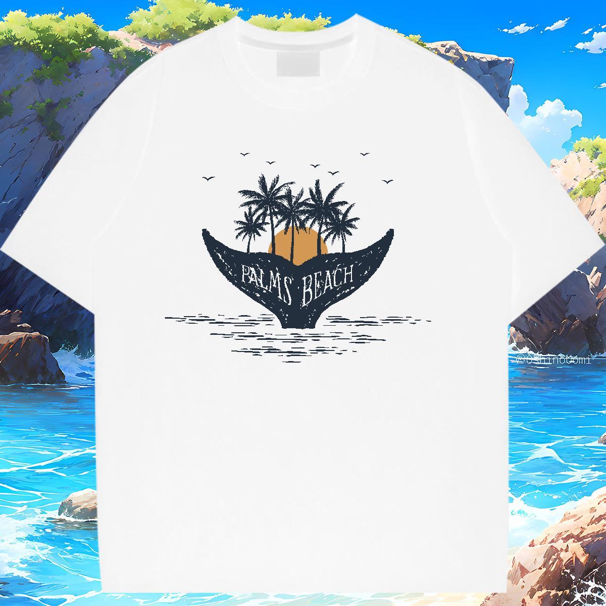 Wholesale T shirt Comfortable Lady T shirt Custom Cartoon sea Sport 100% Cotton 230g Stylist Wear