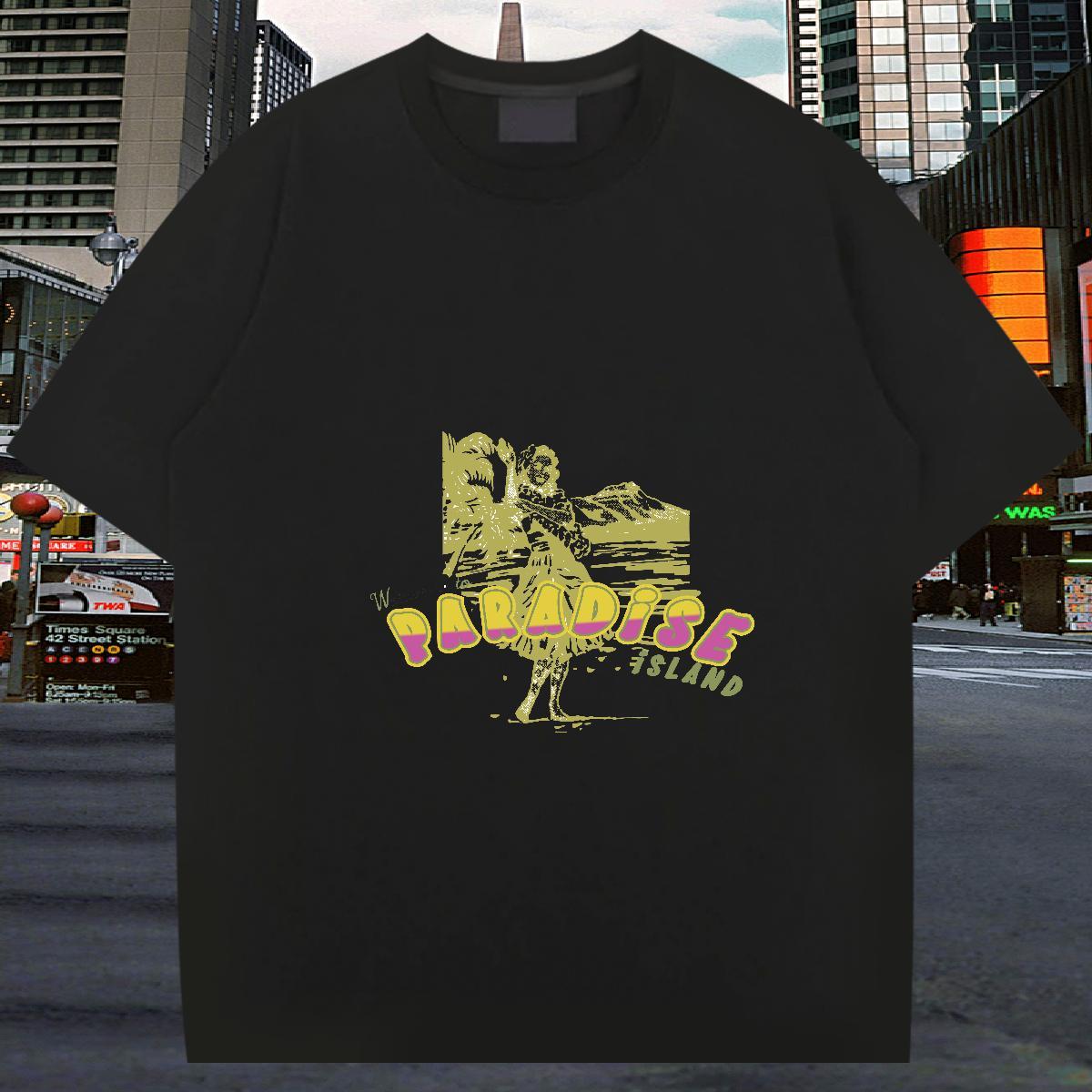 T-Shirts for Men 230g 100% Cotton handpainted Anime Printing Street Breathable Short Sleeve Custom Print Oversized Couples T Shirts New Designer Tee S