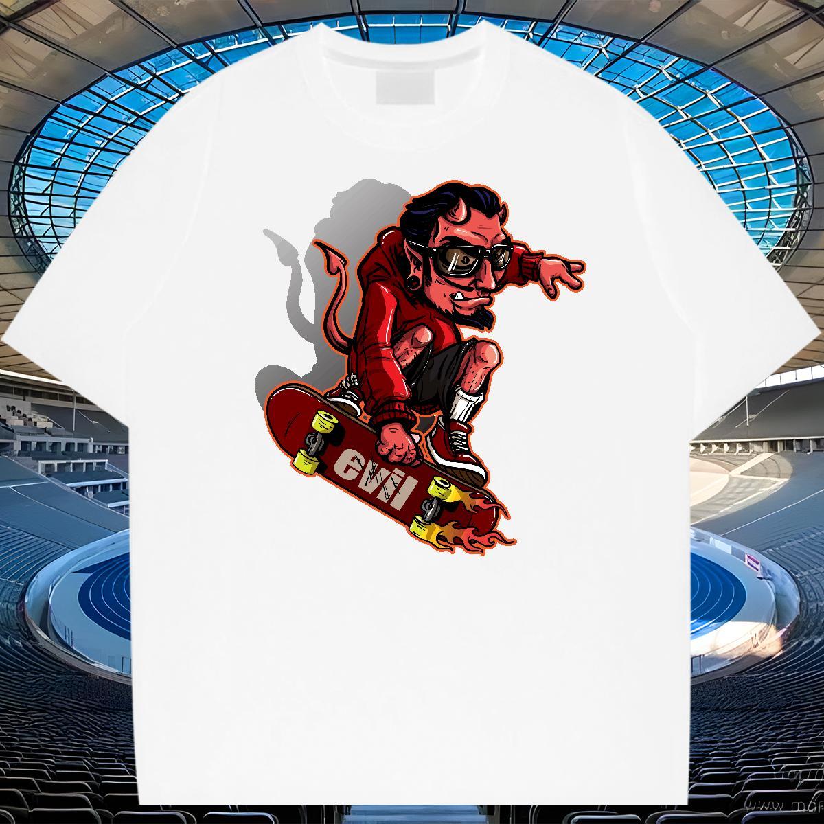 Unisex Men Clothes T-Shirt 230g 100% Cotton Hip Hop skateboarding Custom Print Oversized Round Neck Short Sleeve Classic T-Shirts Tees