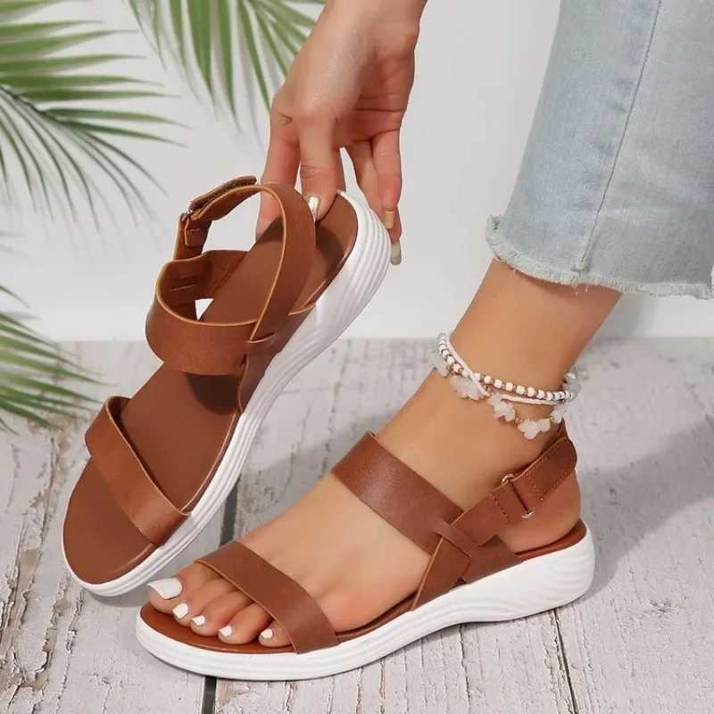 High Quality Womens Knit Elastic Cloth Wedge Sandals Slip on Lightweight Walking Sandals Women Plus Size Comfortable Summer Shoes Woman T241227