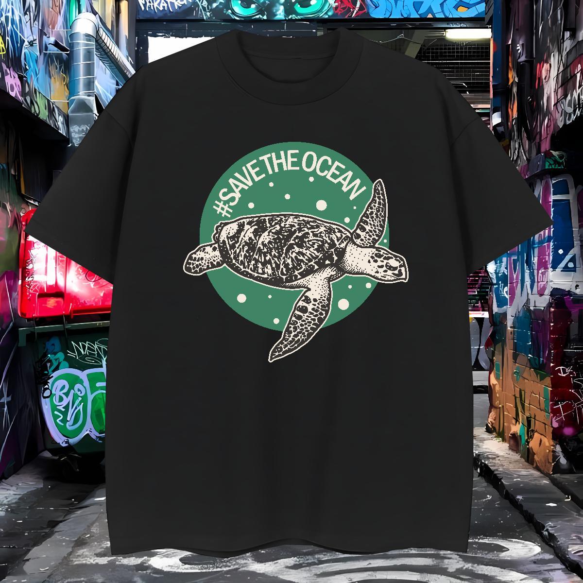 T-Shirts 230g Cotton tortoise Hip Hop Short Sleeve Soft Custom Anime Mens Tshirts Classic Cool Design Wear