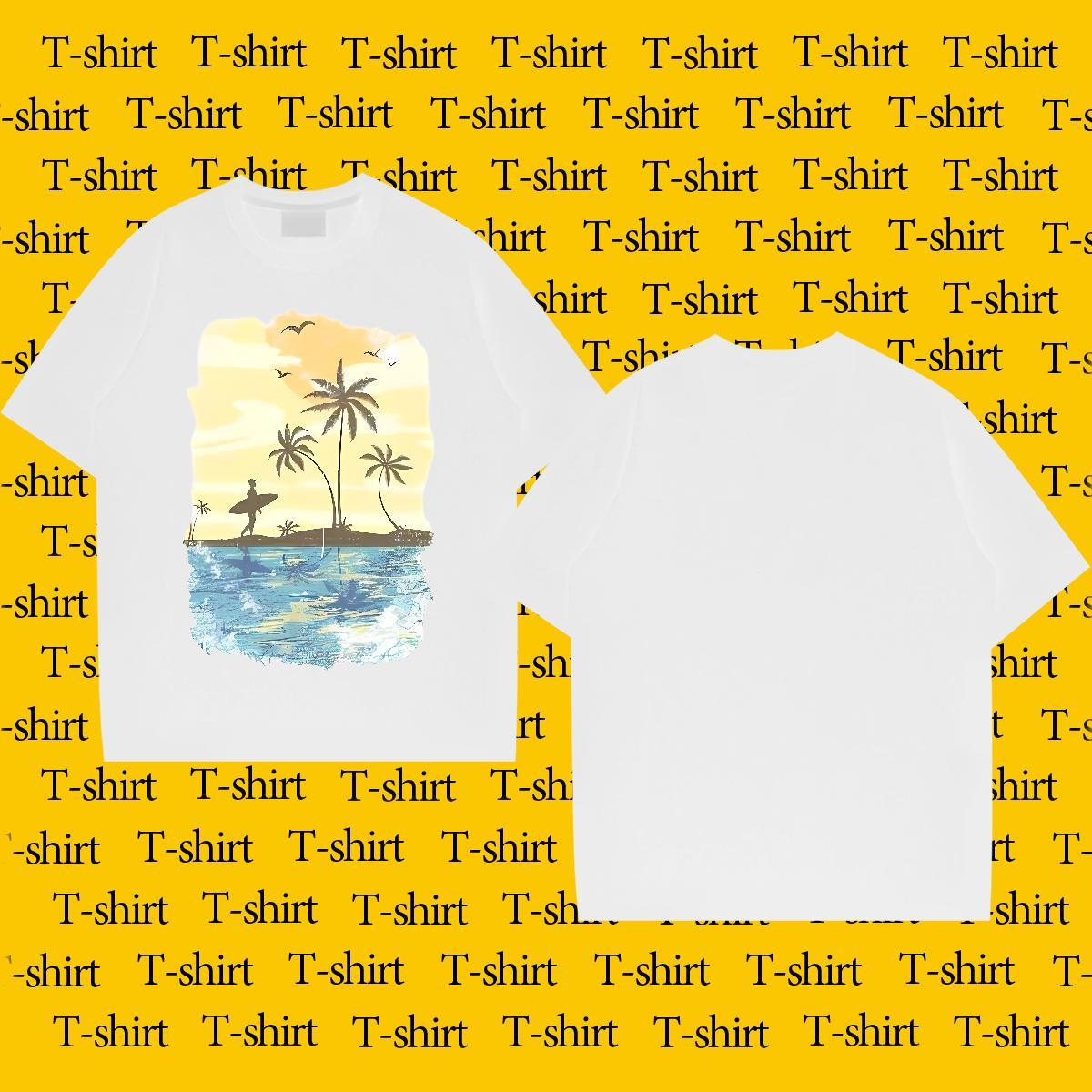 Casual New T Shirt For Man 230g 100% Cotton tree Sports Casual Top Tees Breathable Short Sleeve Cool Design Mens Tshirts Plus Size Cartoon