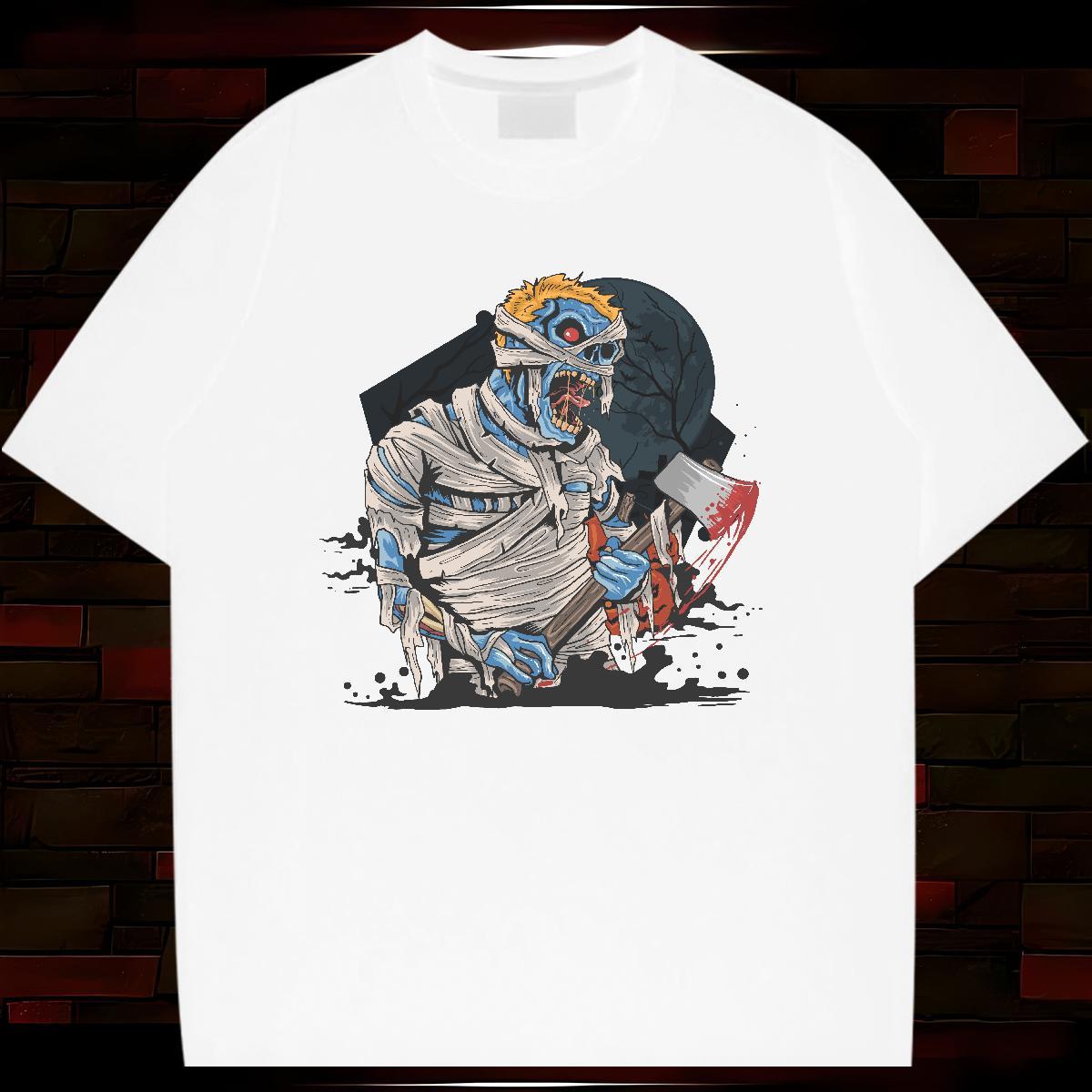 DIY T shirt 230g Cotton Halloween Sport Tops Tees Pure Cotton Cool Design Men Tops Tees Oversized