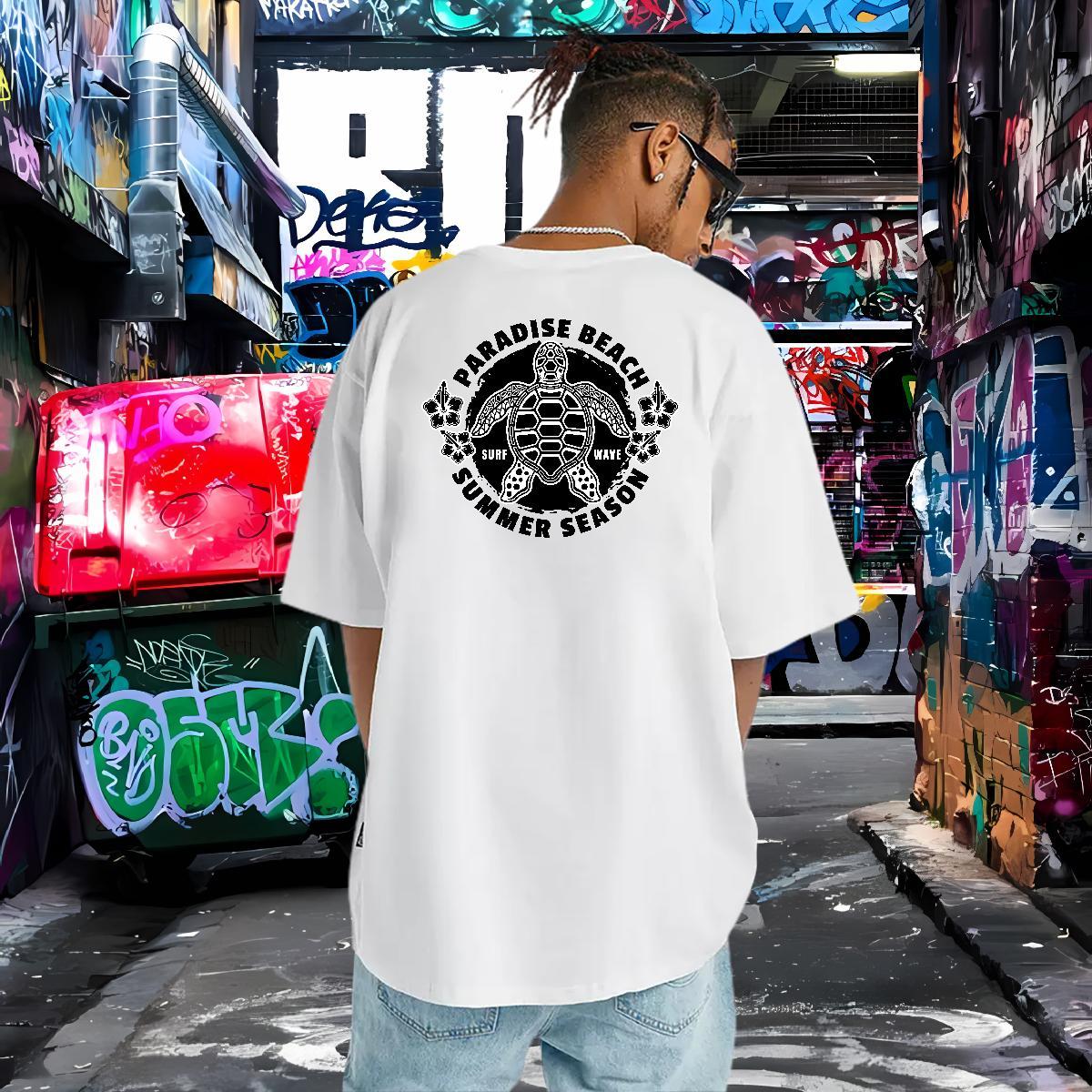 Fashion Designer Men T Shirts 230g Cotton tortoise Sports Casual Clothings Crew Neck Breathable Classic Men Clothes T-Shirt Oversized 3XL 4XL