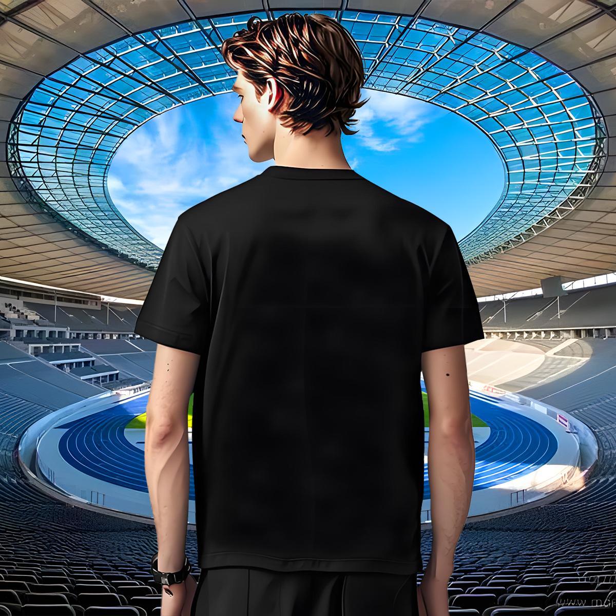 Soft T-Shirts for Men crazy dog Short Sleeve O-Neck Street Wear Oversized 230g Cotton Tshirt for Man Woman Custom Tops