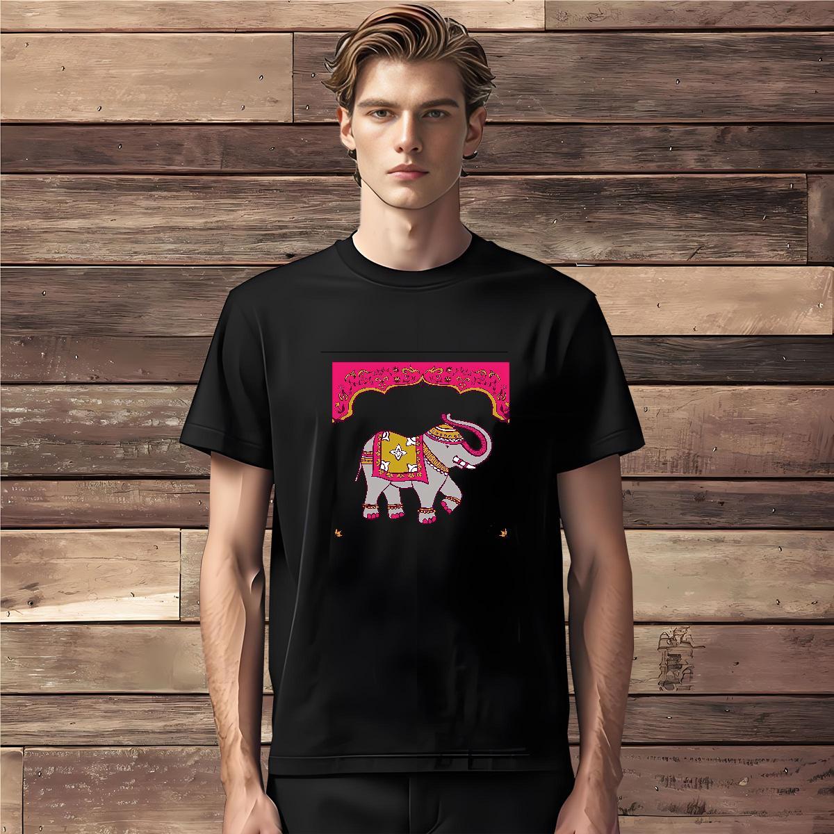 Customized Men T Shirts 100% Cotton 230g Elephant Sports Casual Clothings Breathable Crew Neck High Quality Men Tshirts Custom Print Oversized