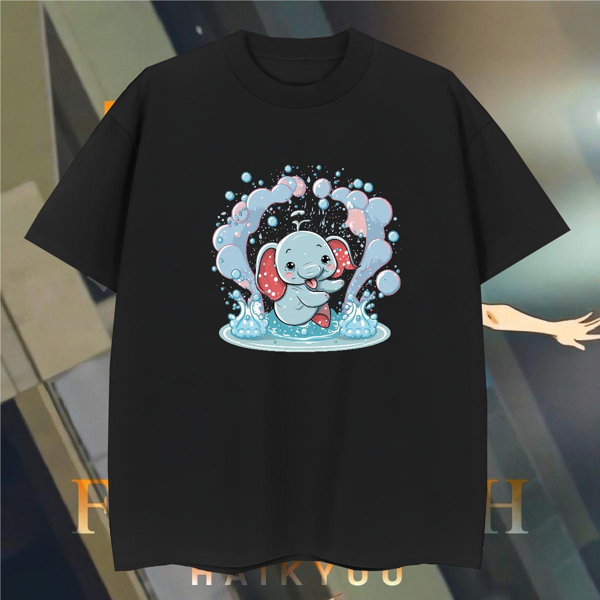 Mens T Shirts 230g Cotton Street Wear Crew Neck White Plus Size Men Tees Fashion Casual Loose Top Tees