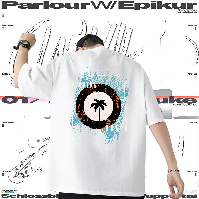 Factory Direct T-Shirts 230g 100% Cotton tree Hip Hop Street Tee Shirt O-Neck Short Sleeve Cool Design Men Clothes T-Shirt DIY Printed